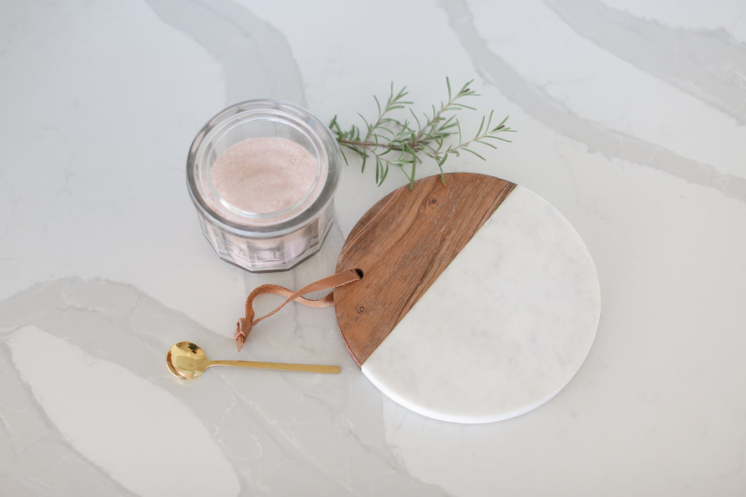 custom wood cutting board and salt cellar