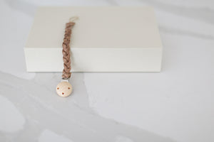 Make the gift extra special with optional leather accessories: headband or paci clip (available as add-ons). Custom curated gift boxes for newborns