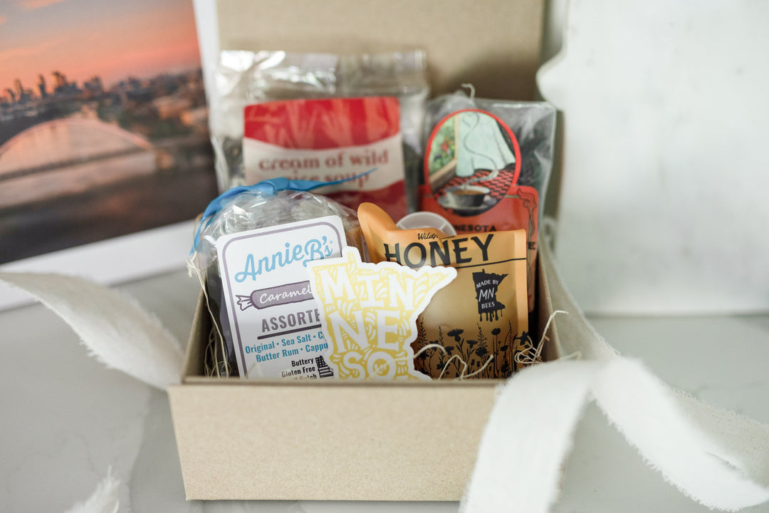 Annie B's 10-piece caramels displayed as part of a gift box, ideal for realtor advisors to include in relocation gifts. These delicious treats add a sweet touch to celebrating new beginnings and memorable milestones.