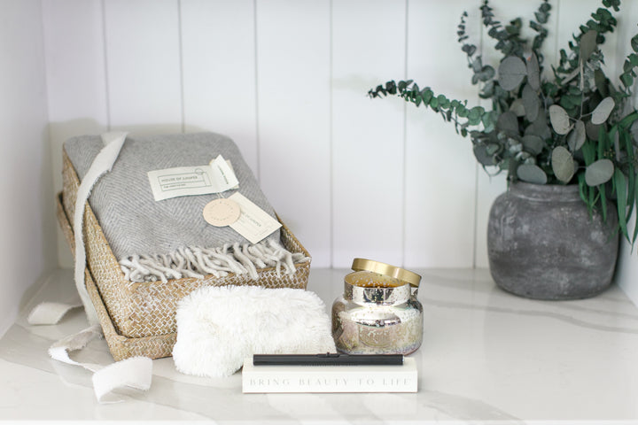 Cheryl | Wool Throw + Eye Mask