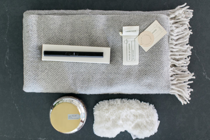 Cheryl | Wool Throw + Eye Mask