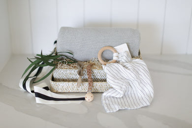 This luxurious blanket and soothing teether are the perfect way to show you care. Makes a thoughtful and practical gift for new moms and their precious little ones. Ready to ship in 2 business days of your order with Mercy Forest Co.