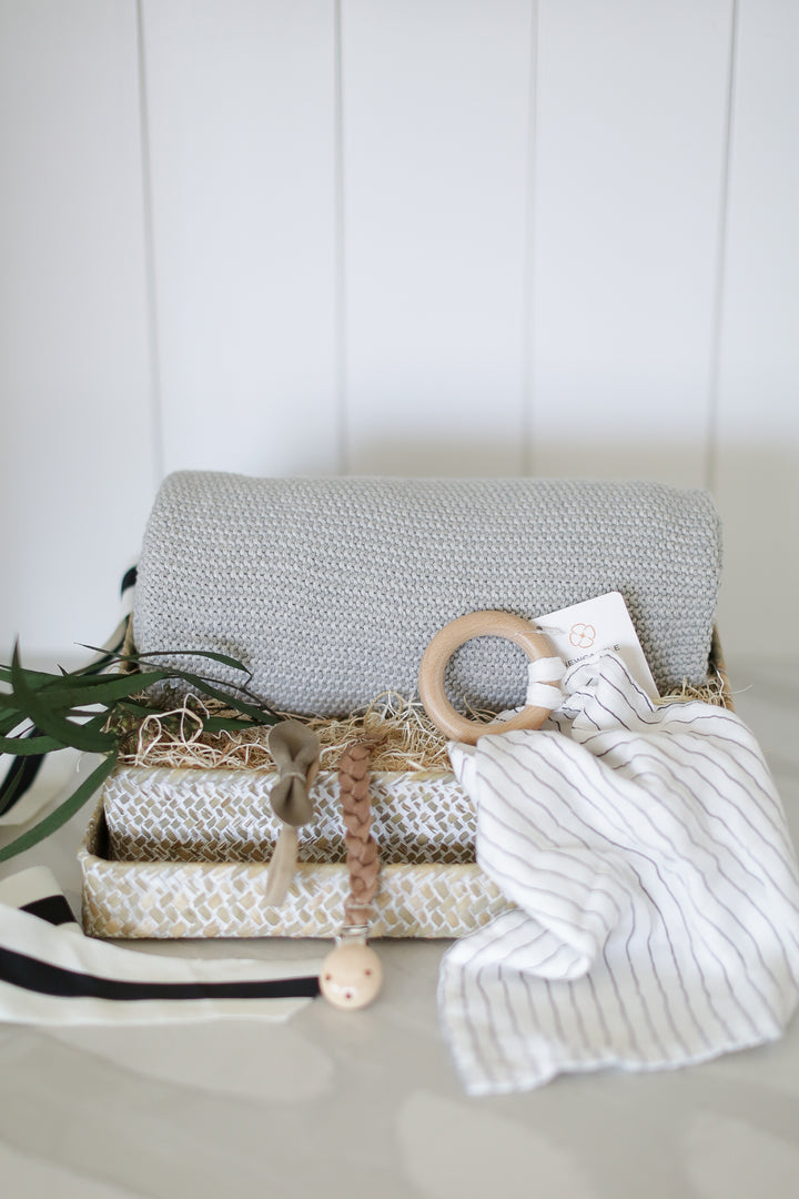 Pamper a new mom or celebrate a new arrival with this beautiful and practical baby gift set. Available in various colors and styles to match any taste. www.mercyforest.com