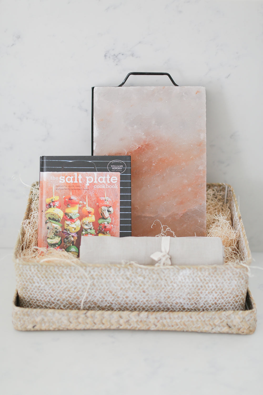 Himalayan Salt Block Plate, Cooking, Gift, Curated Gift Box, Ready To Ship Gifts, New homeowner, Real-estate Gifting, Client Gifts, Realtor Gift, Williams Sonoma Cook Book, Recipes