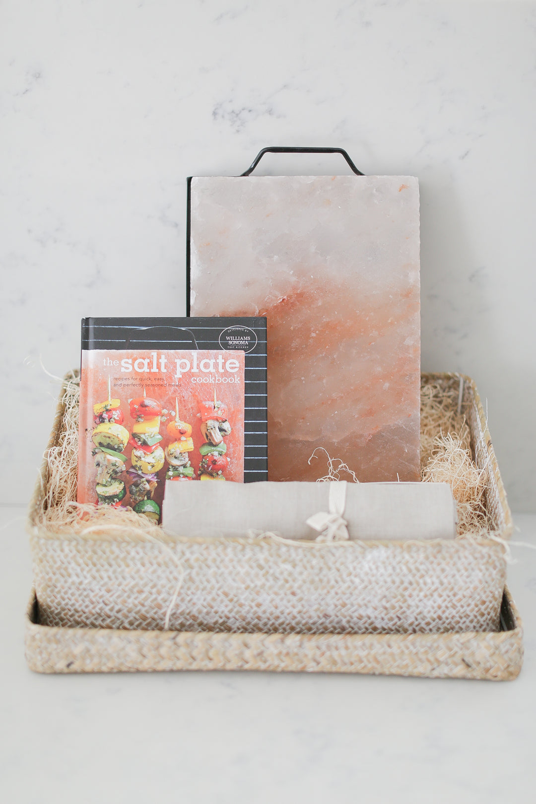 Himalayan Salt Block Plate, Cooking, Gift, Curated Gift Box, Ready To Ship Gifts, New homeowner, Real-estate Gifting, Client Gifts, Realtor Gift, Williams Sonoma Cook Book, Recipes