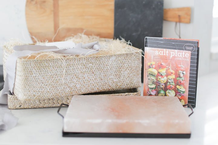 Himalayan Salt Block Plate, Cooking, Gift, Curated Gift Box, Ready To Ship Gifts, New homeowner, Real-estate Gifting, Client Gifts, Realtor Gift, Williams Sonoma Cook Book, Recipes