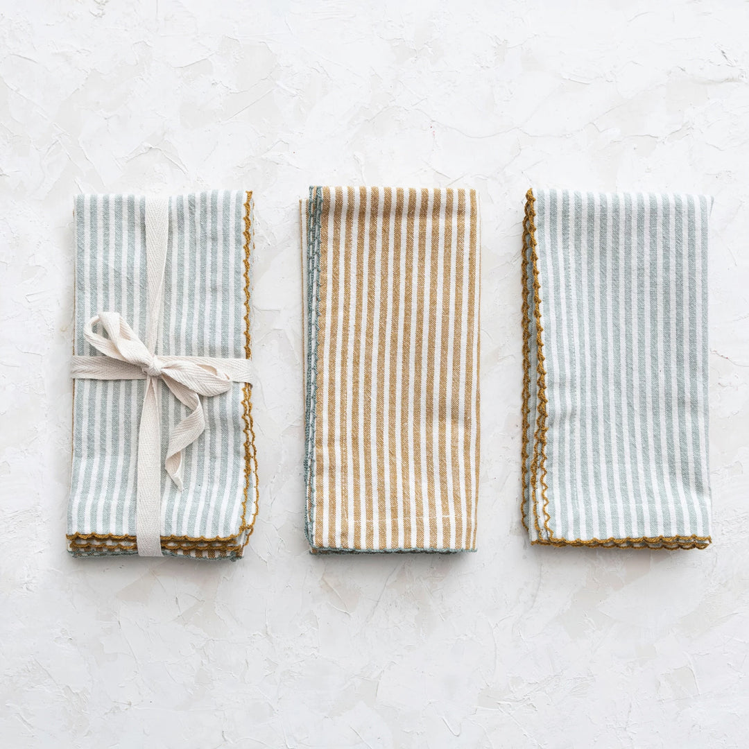 Scalloped Cloth Napkins by Creative Co-op found in the Mercy Forest Co. Lori Gift Box