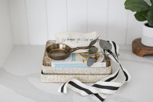 Load image into Gallery viewer, Gift box for family and friends, Gift box for clients, Real estate Closing Gift ideas, New home gift, welcome home gift, nest cookware cast iron pan, brass grinder, simple and meaningful gifts, gifts for people who like to cook, beautiful woven basket with lid, sustainable gifting, shiplap kitchen