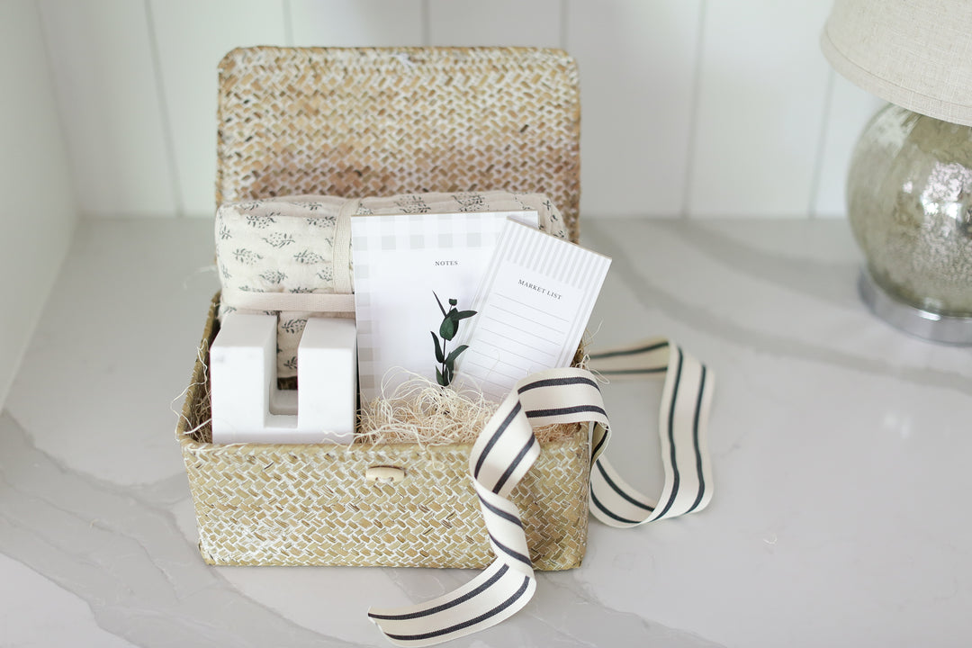 Custom curated gift box for new homeowners